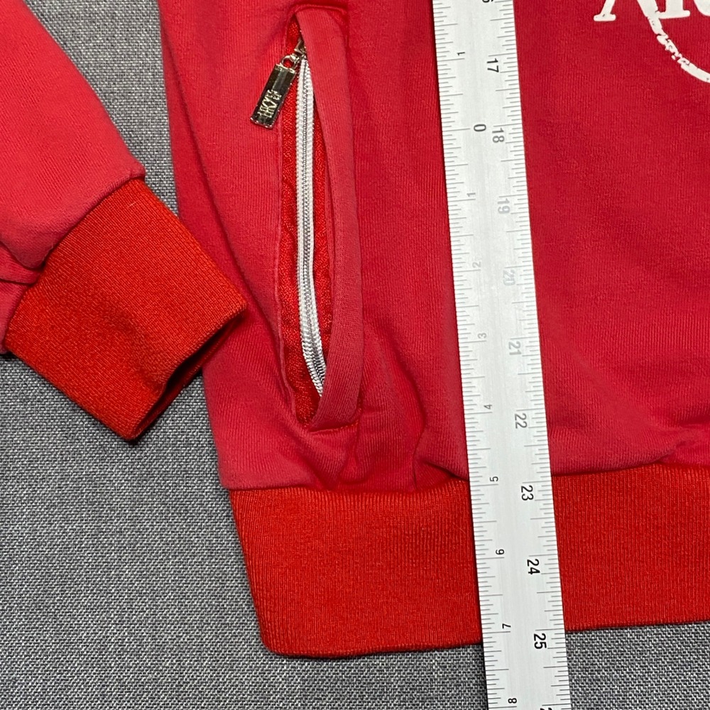 BKYS Mens Red Stickup Artist Bear Ski Mask Hoodie Sweatshirt Medium Streetwear - Picture 6 of 10